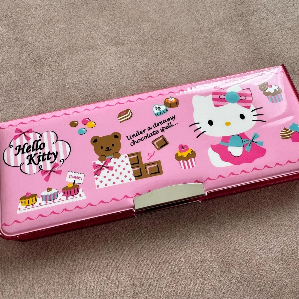 Hello Kitty pencil case and pencils from Japan 2010-2012 plus Pez dispenser new